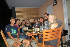 France, Aix - en - Provence - With Devin and Tori's host, Thebolt (fourth from right) celebrating his birthday with his girlfriend and two dutch friends. THANK YOU for the hospitality!
